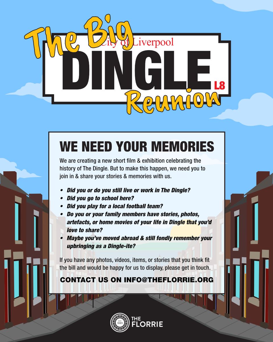 Lived or worked in The Dingle?
Played for a local football team?
Have photos, artifacts, or stories to share?
Fondly remember your Dingle upbringing?

Send us your contributions to info@theflorrie.org 

Let's make this reunion unforgettable! #TheBigDingleReunion