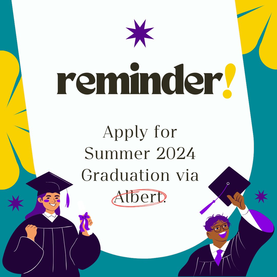 Hey Violets! If you are graduating in Summer 2024, don't forget to apply for graduation! 👩‍🎓👨‍🎓 #NYUGrad2024 #VioletPride