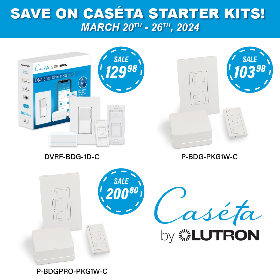 Illuminate your home for less! 💡✨ Dive into our Lutron Caseta Starter Kits sale and upgrade to smart lighting at unbeatable prices! Limited time only! 
Don't Delay, Shop Today: gerrie.com
#SmartHome #LightingSale