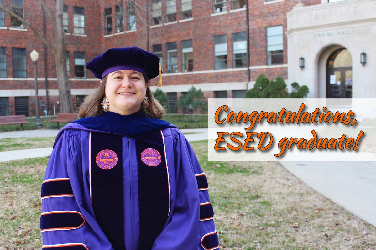December 2023 ESED Graduate

We are thrilled to announce the graduation of Jenny Shaffer Brown who received her Ph.D. in Engineering and Science Education from Clemson University. Please help us congratulate Dr. Brown, our December 2023 ESED Graduate! We wish her the best!