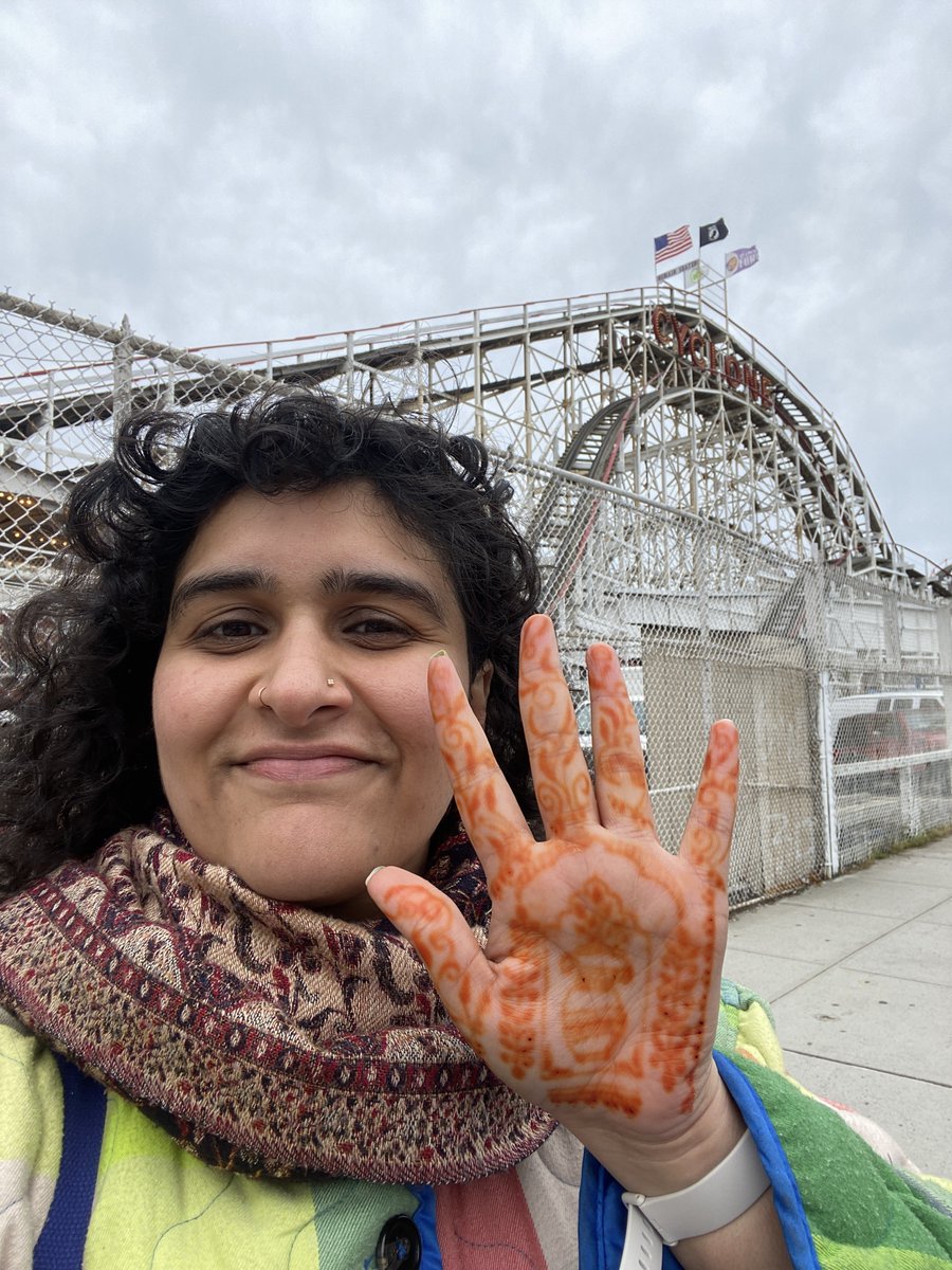 NEW in @ConeyHistory's oral history archive: With Coney Island's opening weekend just a few days away, poet and roller coaster lover Angbeen Saleem describes her weekly ritual of riding the Cyclone in 2023 and reads her poem dedicated to the coaster. coneyislandhistory.org/oral-history-a…