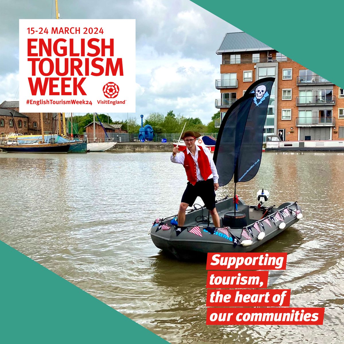 Gloucester Boat Hire can be found in the heart of our glorious docks and offer Self Drive Electric Motorboats for hire. It is the perfect way to explore the city and beyond, from a very different angle. Book your next voyage today! gloucesterboathire.co.uk #EnglishTourismWeek24