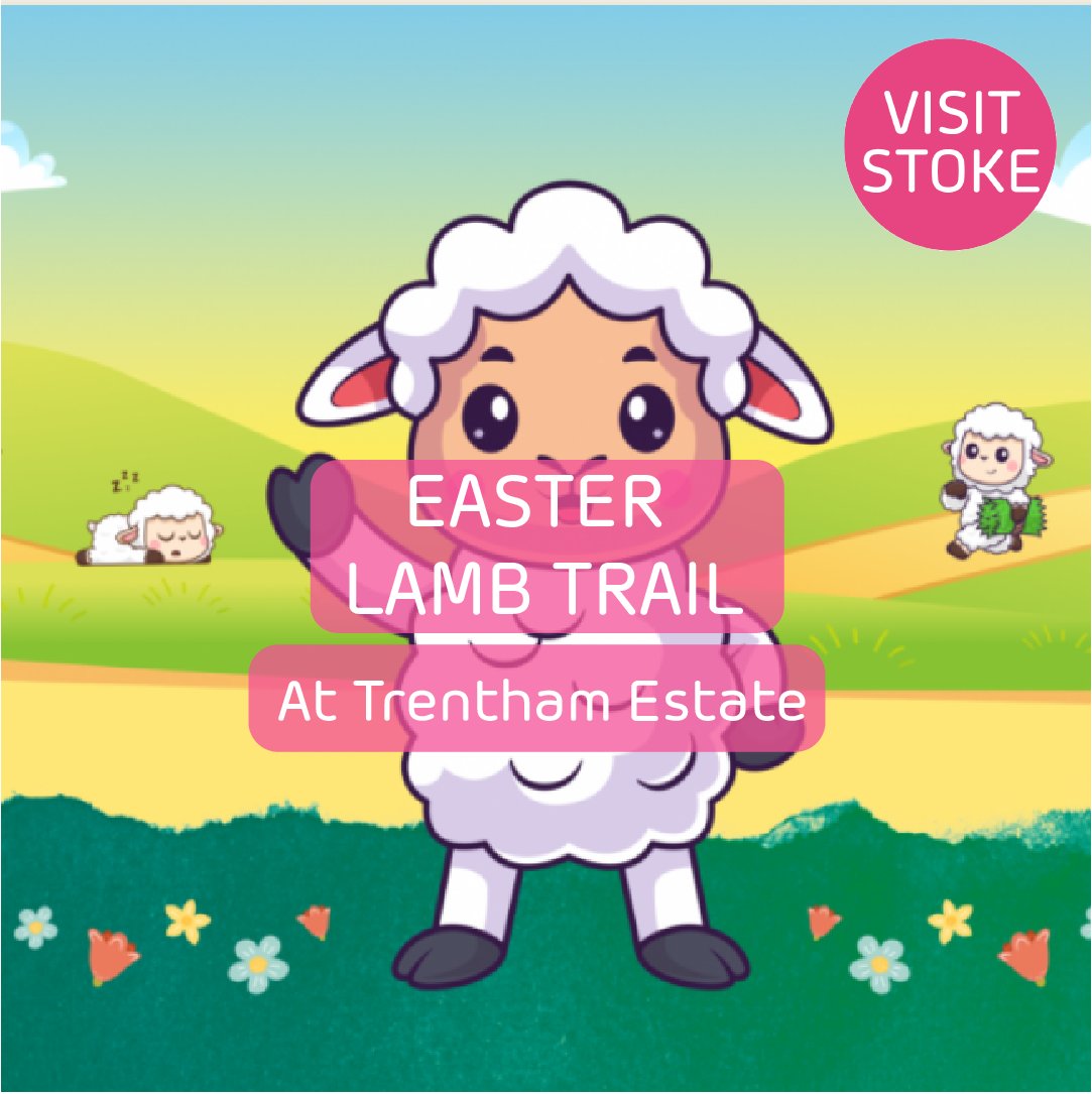 🌷 Visit the Trentham Estate over Easter and help Meryl Sheep search through the Gardens to find Meryl's lost lambs. ☀️ 🐑 See real lambs being born, play on the adventure playground, and take a ride on the boat and train. 🚂 #Easter #TrenthamEstate #Spring #MyStokeStory