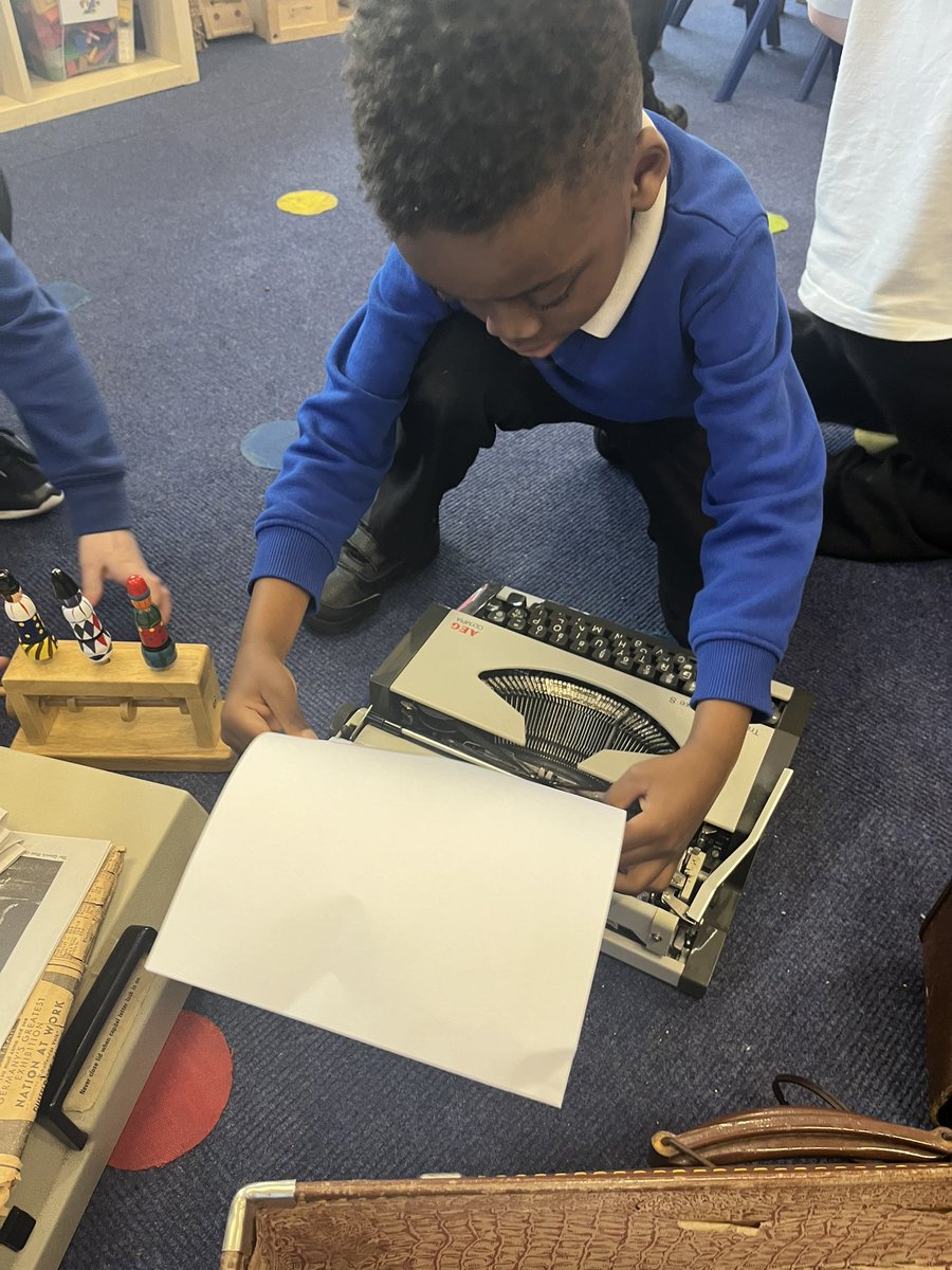 We explored Grandmas ‘old’ suitcase today to look at old artefacts!!