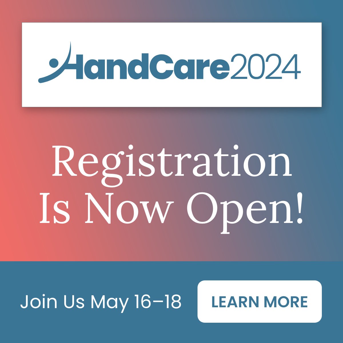 ⏰ Hand Care 2024 is just around the corner. If you are an OT/PT, physician, physician assistant, or nurse who is interested in hand rehabilitation, this conference is for you! Learn more → hubs.li/Q02kG5m40 #HandCare2024 #HandCareMeeting #HandCareConference