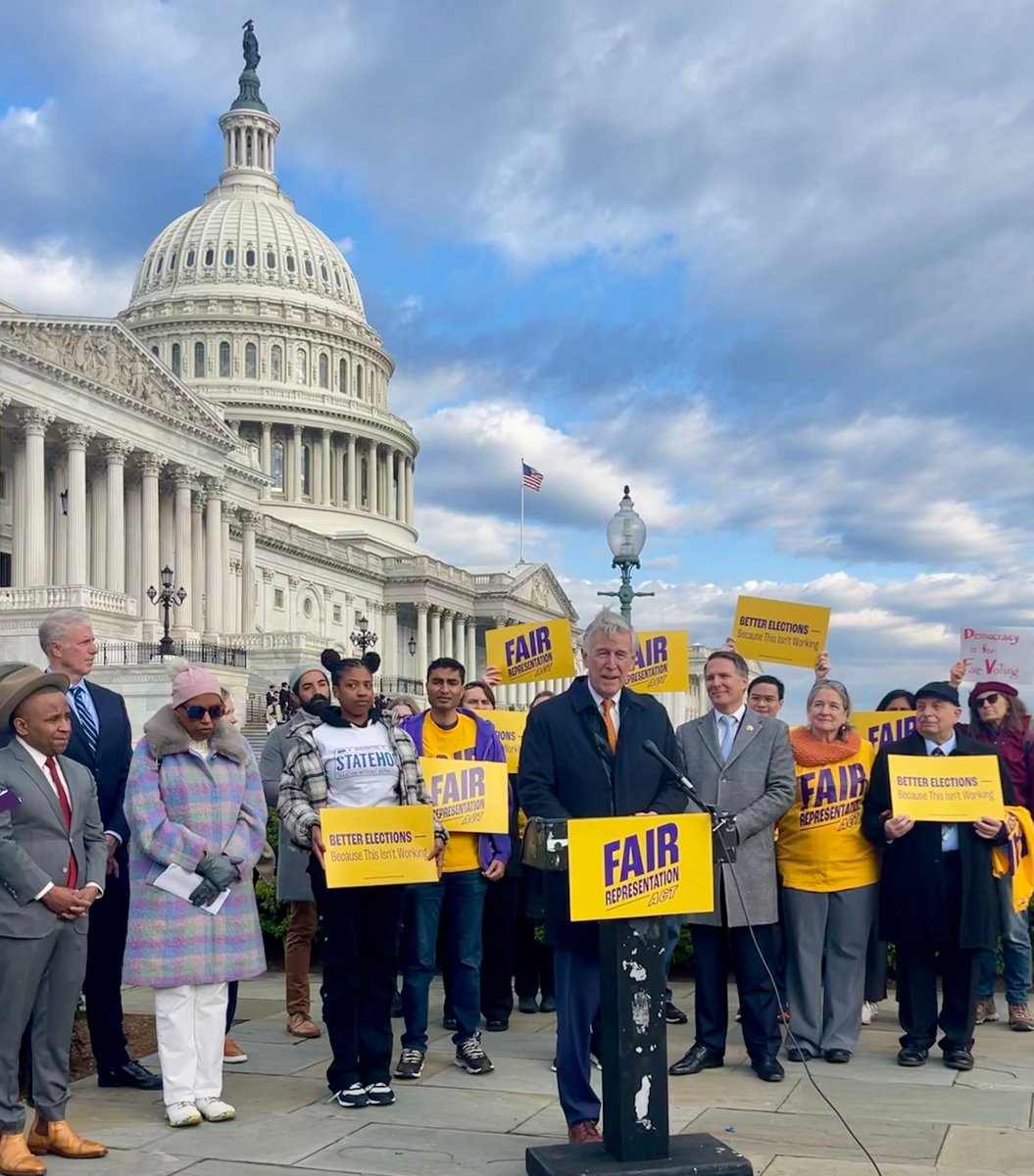 Some bills are about money, others are wonky policy changes. The Fair Representation Act is about vision. It is a vision of a healthier democracy that is more representative and less polarized, that gives every American a voice. We reintroduced this election reform bill today.