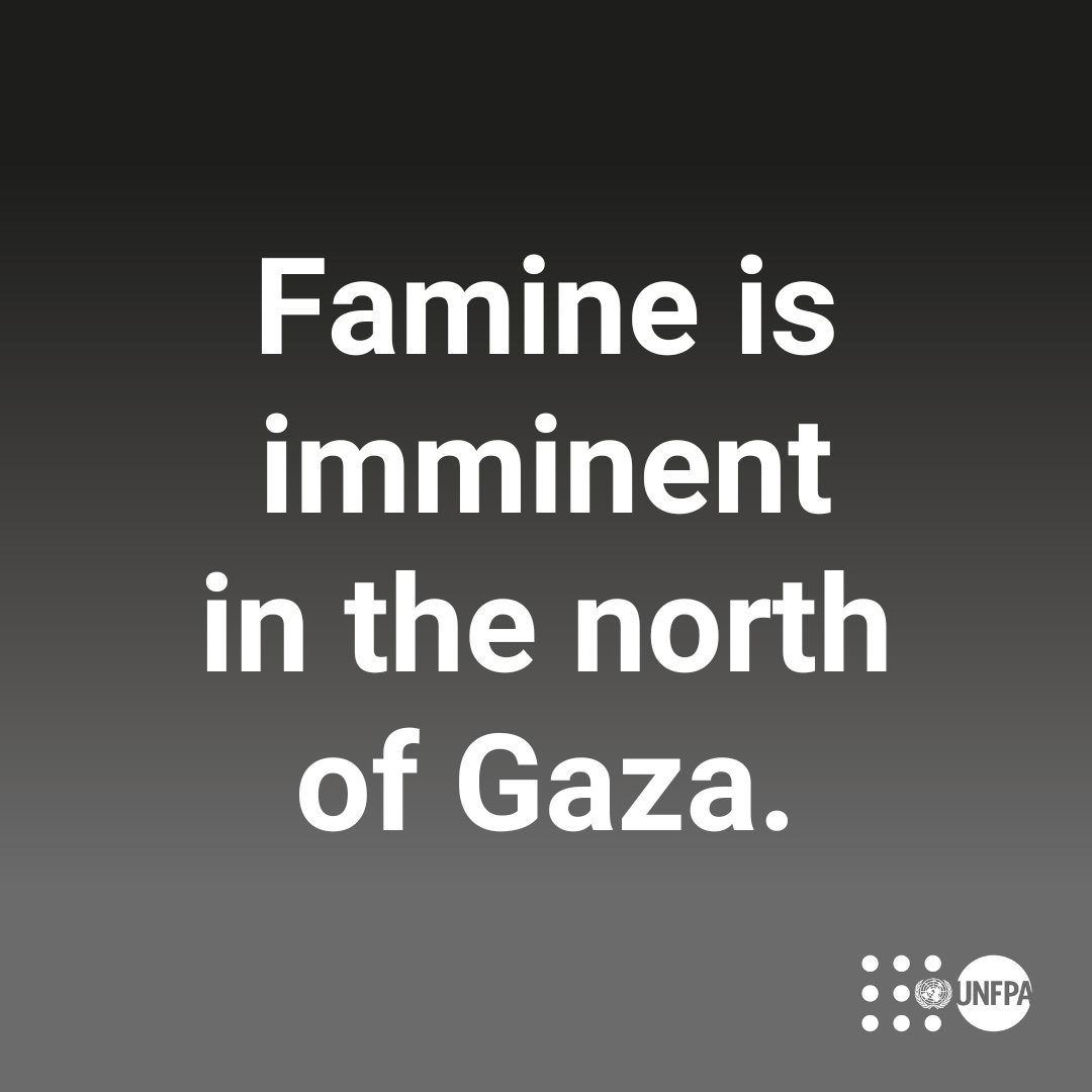 People in #Gaza are starving and #famine is imminent in the north. Pregnant women and new mothers face a constant struggle to keep themselves and their newborns alive. A ceasefire, safe, sustained and unhindered access of humanitarian aid is the only way to end this suffering.