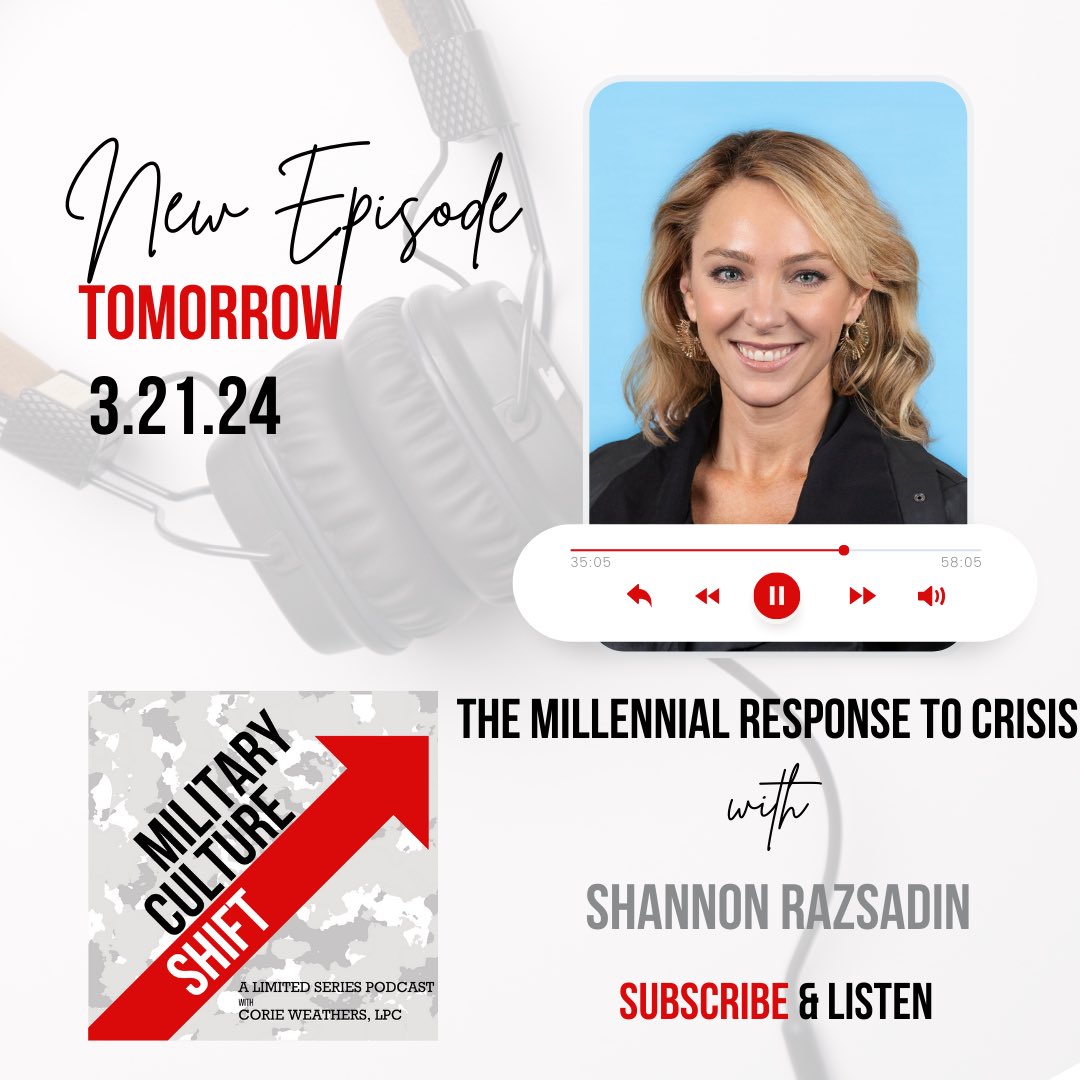Author of Military Culture Shift, @CorieLpc, hosts Shannon Razsadin to talk about MFAN's founding, millennials in the military community, and our work to address economic insecurities. 🎧 Episode out 3/21: podcasts.apple.com/us/podcast/mil…