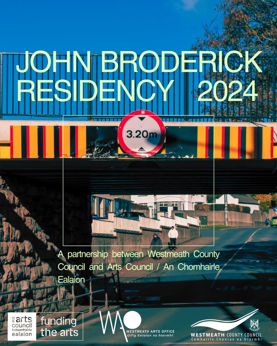 ArtsWestmeath's tweet photo. Announcing the 2024 John Broderick Residency 📣

€16,500 will be granted to a selected professional writer for a 10-week period beginning in September 2024.

 The Residency is open to all #writers

The deadline for applications is Wednesday 17 April.

https://t.co/GewMm1rYQO https://t.co/uXfJsXzkks