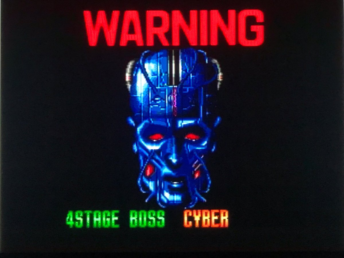 sekiro_51's tweet photo. NEO GEO AES エイトマン🕹
①4-4 BOSS サイバー 💀
②リフトに乗って巨大なボスの足下から頭部へゆっくり縦にスクロールするステージ⬆️
③ボスの腹から胸にかけては左右から巨大な手が襲ってくる🫱🫲
④最上部は敵の数もハンパない😅
#ネオジオ #NEOGEO #SNK
#8マン #8man #Eightman https://t.co/1FrgnQf5vn