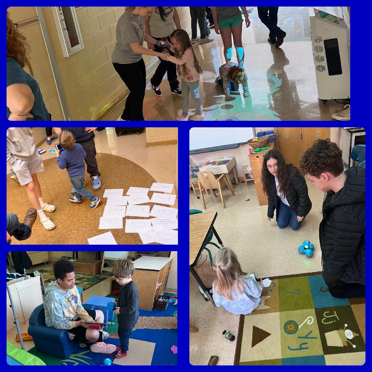 Our Pre-K students are developing critical thinking skills through games that were created &amp; demonstrated by our STEM students. We 💙💛💙 how our Eagles learn together!! #educatingeagles #soarlikeaneagle #growingexceptionalstudents
