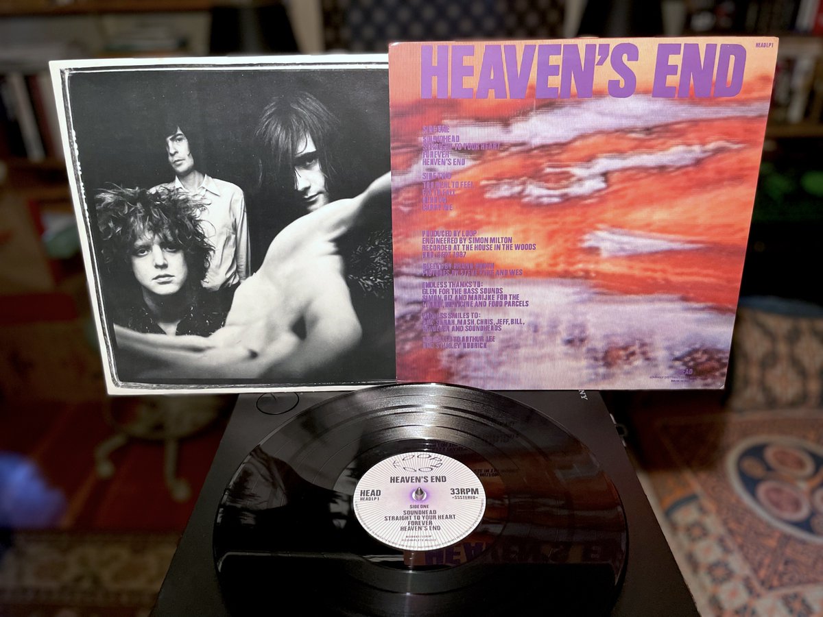 LOOP • HEAVEN'S END (Head, 1987) Debut full-length record of their repetitive Stooges-meet-#KrautRock sound, led by guitarist & vocalist Robert Hampson. Hit #4 in the UK Indie Chart. #psychedelic #shoegaze #spacerock #vinyl #AlbumADay 080/366