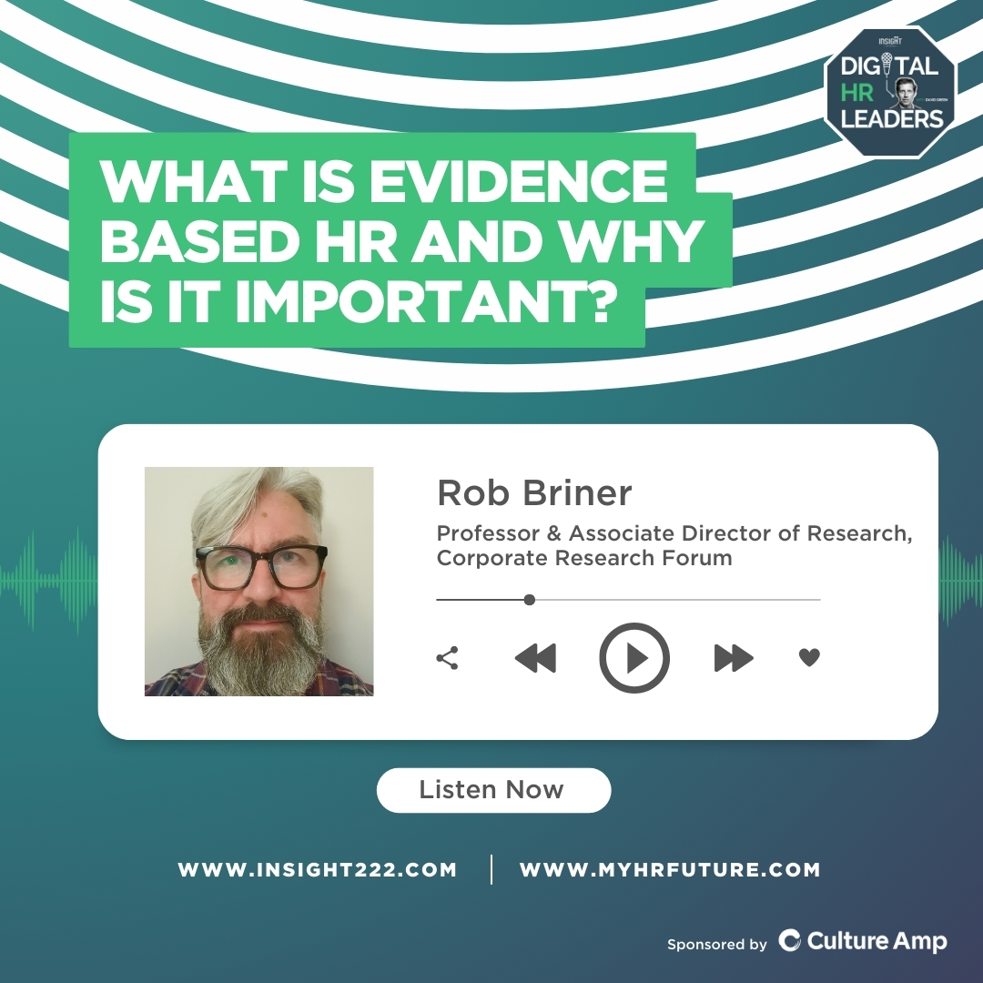 Curious to better understand what Evidence-Based HR is and and why it's important? Listen to our latest #DigitalHRLeaders podcast episode featuring @Rob_Briner to find out! myhrfuture.com/digital-hr-lea… @C_R_Forum @CultureAmp #PeopleAnalytics #peopledata #culture