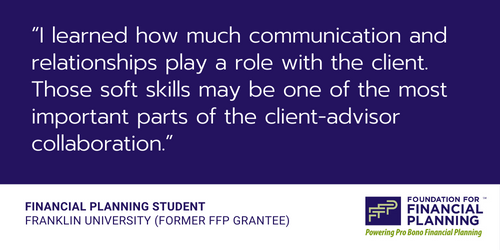 Are you a young advisor looking for ways to expand your skillset as a CFP® professional? Try #probono! 81% of CFPs under the age of 35 say that pro bono work improves their communication and leadership skills. Check out the link to get started today! probonoplannermatch.org/search