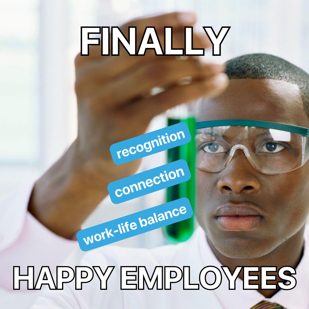 Here's the recipe for #happyemployees: ⬇️

🧪 Make work-life balance a priority.
🧪 Give your employees the perks they deserve.
🧪 Build connections in the workplace.
🧪 Give kudos and recognition often.

You can use Slack apps like Coffee Talk to schedule virtual coffee chats