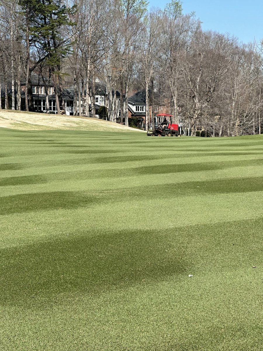 Getting the first cut on a few of our fairways.  Look at those lasers…SWEET!