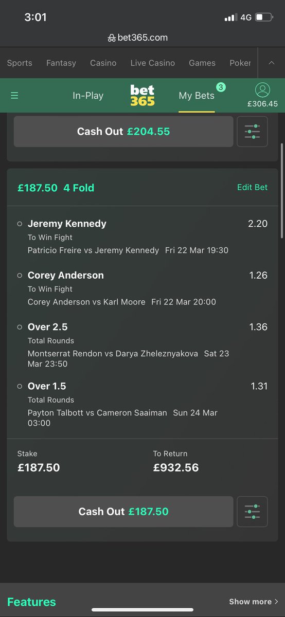 This weeks plays, short and sweet. Kennedy should be the favourite here.
#BellatorBelfast #UFCVegas89 

A few more plays will be posted in the coming days.

-Wizz🧙🪄