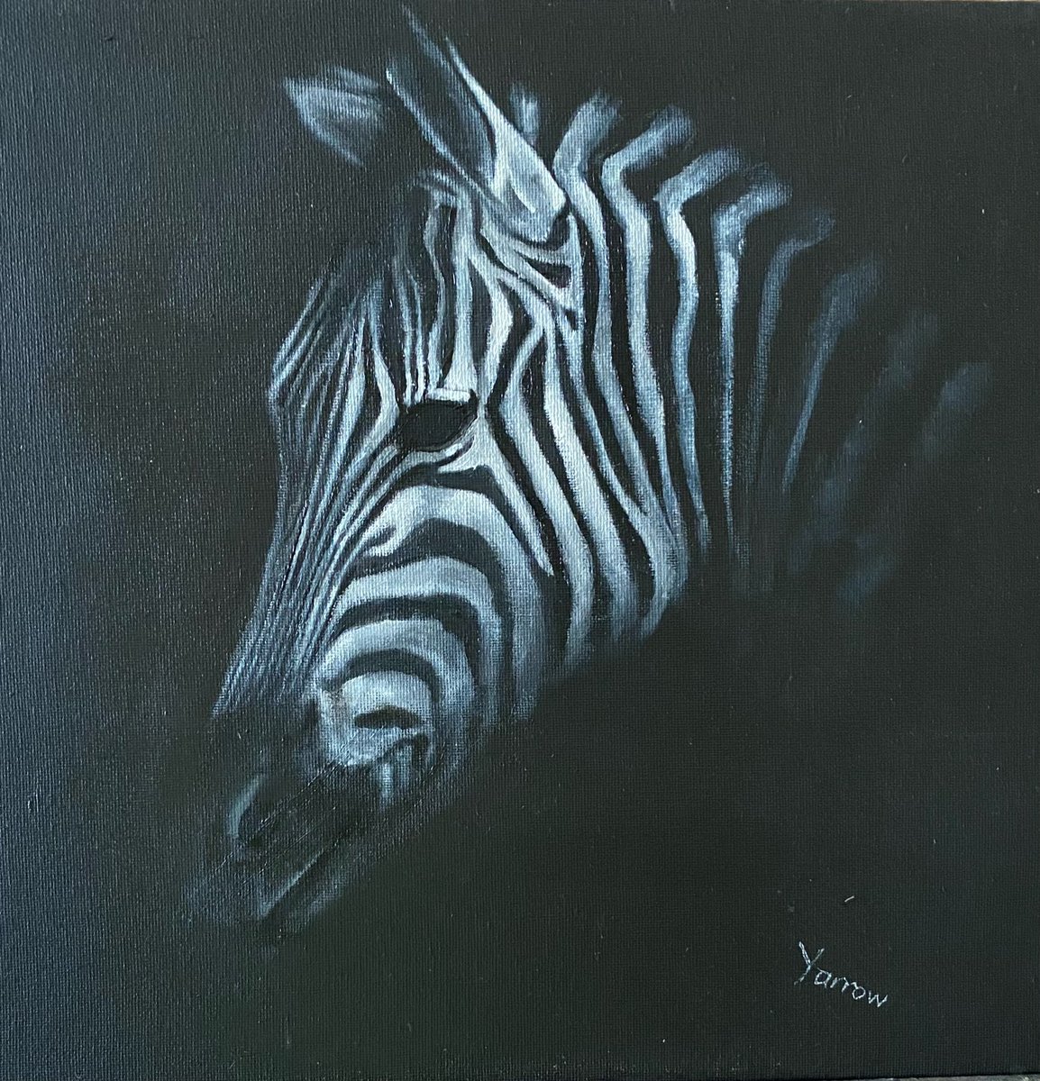 Another monochrome offering, and about as #black and #white as it gets. #zebra #oil #painting #art #original #animals #nature #wildlife #WWF #scottishartist #shopscotland #artontwitter #UKCraftHour #handmade