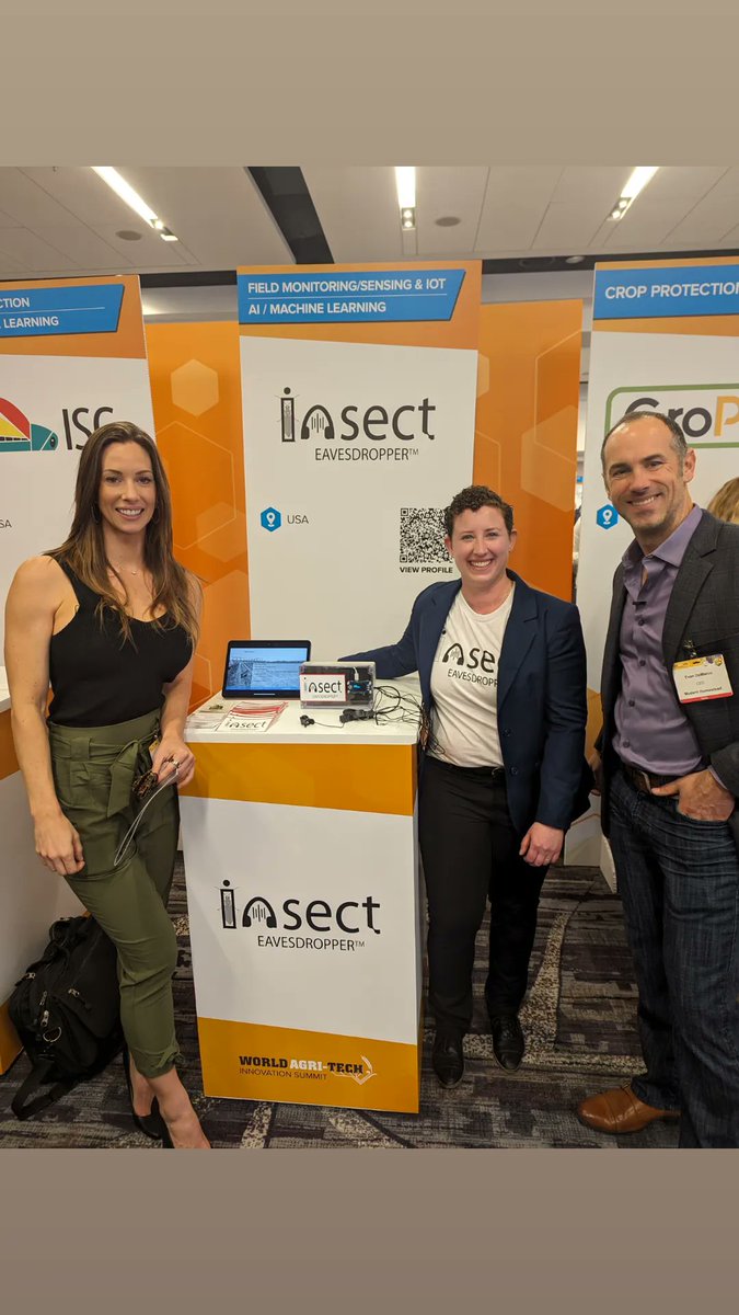 Met Modern Homestead TV's @jannabreslin & Evan DeMarco at the @WorldAgriTech Innovation Summit! 

Chatted about #precisionag & pest management with the #InsectEavesdroppper