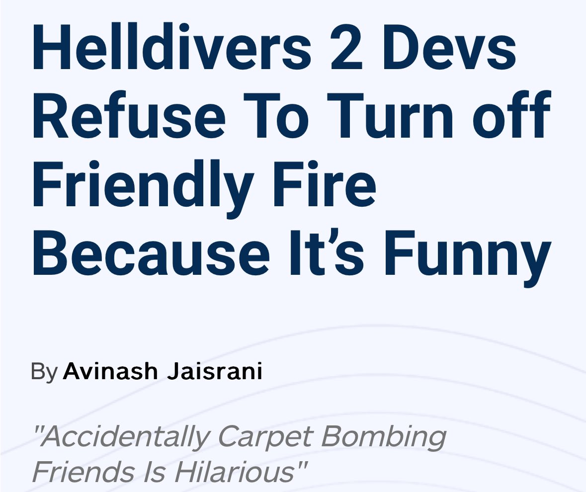 7arcana_'s tweet photo. this alone makes me want to play helldivers https://t.co/qvDo4f6J2w