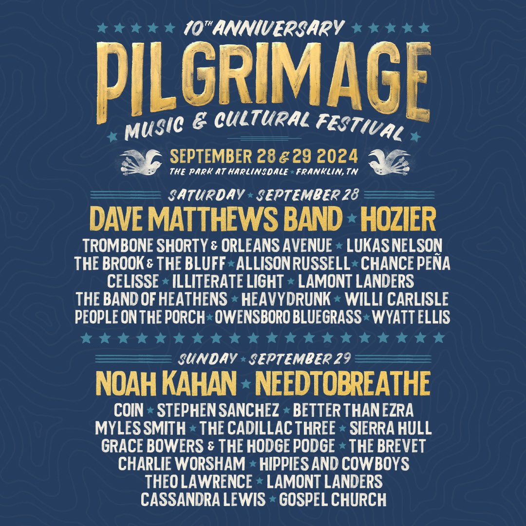 Better Than Ezra (@betterthanezra) on Twitter photo We are so excited to be back at <a href="/PilgrimageFest/">Pilgrimage Festival</a> for their 10th anniversary! Tickets go on sale tomorrow at 10AM at PilgrimageFestival.com. We are so excited to be back at <a href="/PilgrimageFest/">Pilgrimage Festival</a> for their 10th anniversary! Tickets go on sale tomorrow at 10AM at PilgrimageFestival.com.