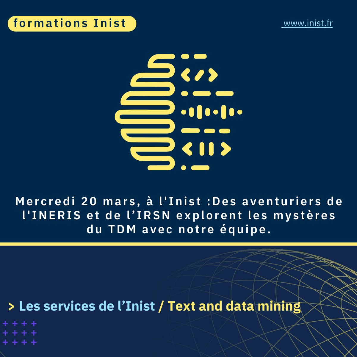 INIST_CNRS's tweet image. 🔍 Formation TDM à l&apos;@INIST_CNRS aujourd&apos;hui ! Nos partenaires de l&apos; @ineris_fr et de l&apos;@IRSNFrance
explorent Objectif TDM, les web services et Lodex. Une journée riche en découvertes ! 📷 #TextandDataMining #Formation&quot;