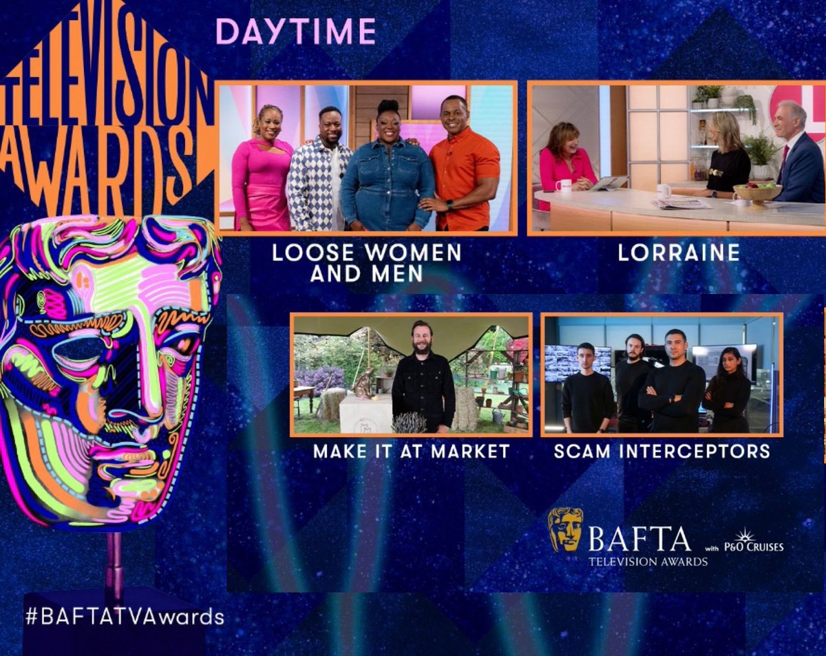 OMG… Me, @BabatundeComedy @1Judilove and @andipeters are @BAFTA nominated for Best Daytime show!!! Huge congrats to all the @loosewomen ladies, but especially our production team who *hugely* deserve this. Proud of the whole lot of us ❤️