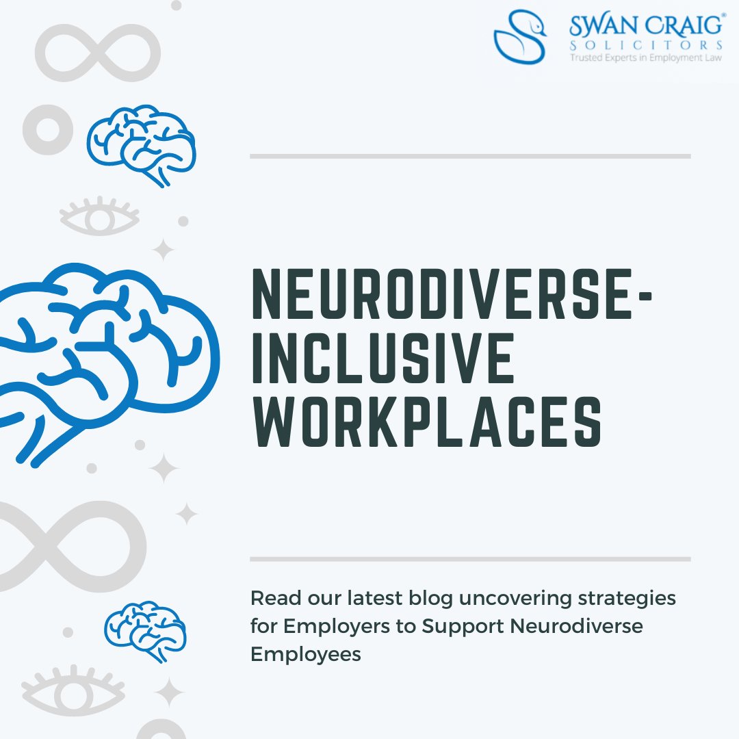 Unlock the power of neurodiversity in your workplace! 🧠✨ Discover actionable strategies in our latest blog to create inclusive environments while staying compliant with employment law.
swancraig.co.uk/neurodiverse-i…

#Neurodiversity #InclusiveWorkplaces #SwanCraigSolicitors