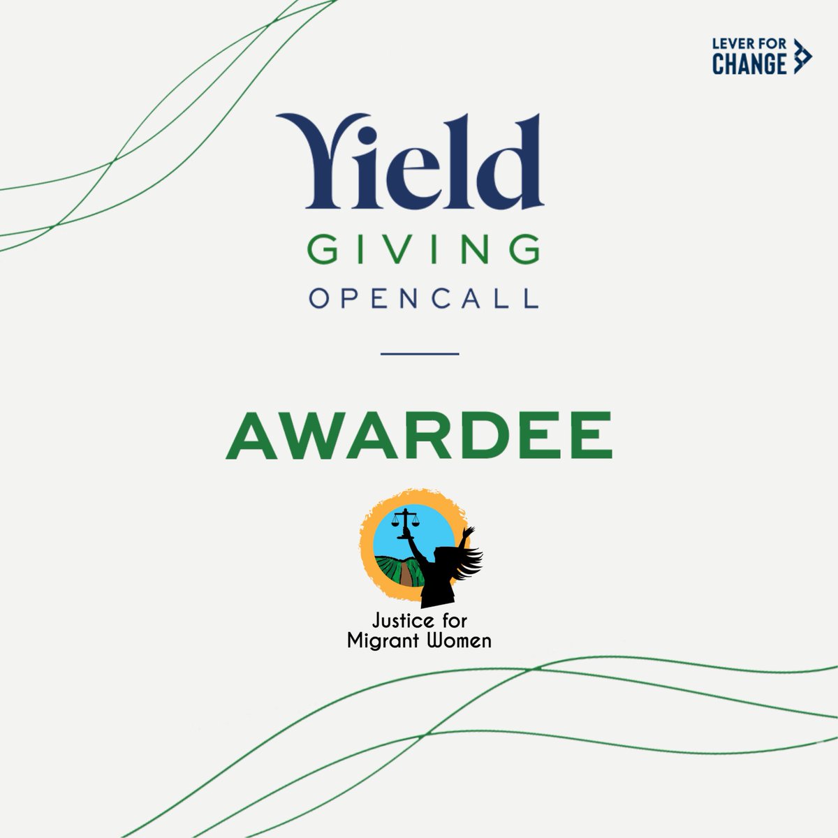 #YieldGiving & @LeverforChange announced the awardees for the #YieldGivingOpenCall – and we are one of them! We’ve received a $2M gift! We are grateful for Yield Giving's support & are proud to be among such incredible org awardees! Learn more: leverforchange.org/challenges/exp…