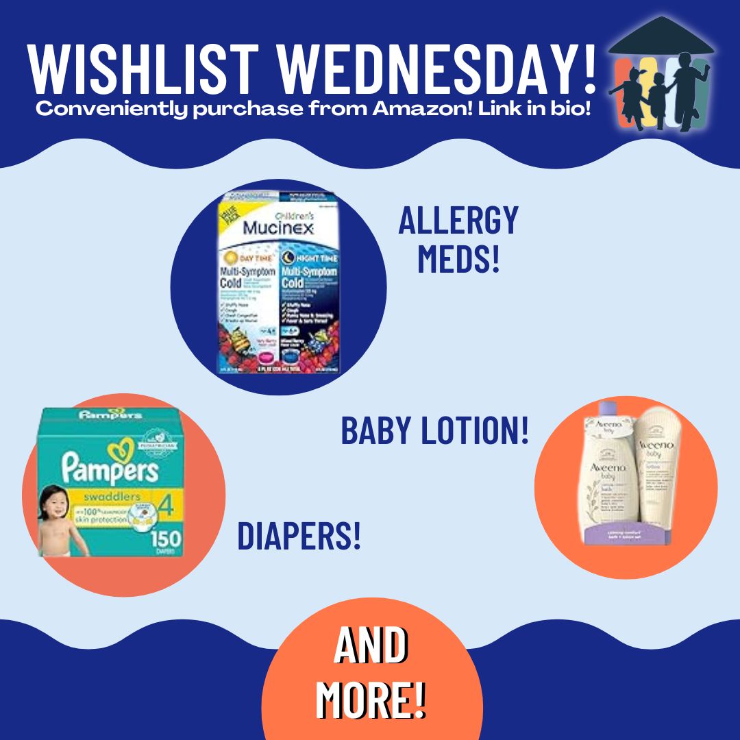 It's Wishlist Wednesday! Today, our list focuses on personal care needs. It's also definitely allergy season in Mississippi, so our list contains some cold and allergy medications. 

If you are able to help,  you can shop here: a.co/7c04izU. 

Thank you!