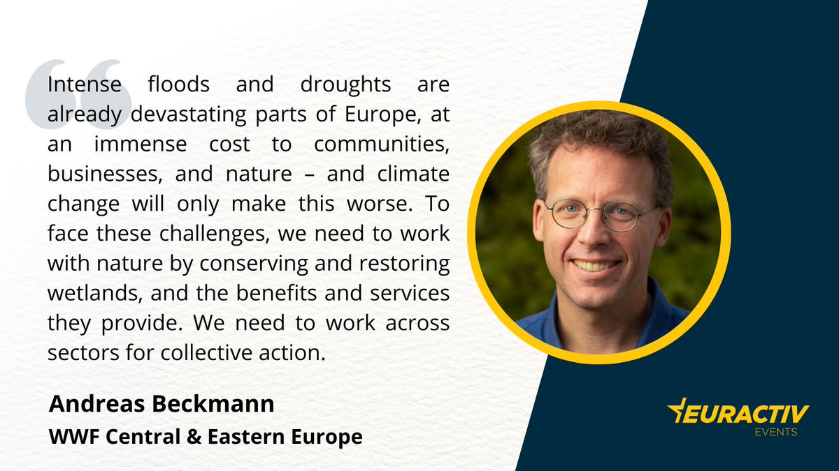 @AndreasBeckmann from @WWFCEE sharing his thoughts at our #eaDebates on the challenges of water-related issues: