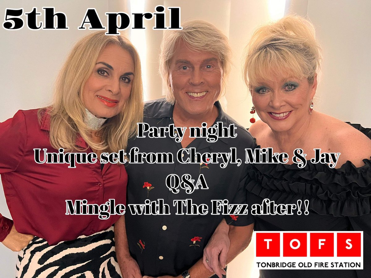 ** Last Few Tickets** Party with The Fizz! Includes professional photos taken with The Fizz, live set inc: solo songs (will not be filmed, so exclusive to ticket holders only ) Q & A & a massive party, drink & dance the night away with CMJ 🎉🎂❤️💙💛 thefizzshop.co.uk/product/43rd-a…