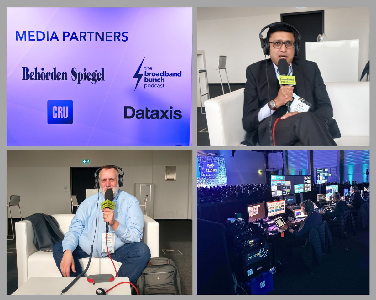 The @PodcastBunch is now an official broadcast partner for #FTTHConference2024 in Berlin! Today, @pizzutillo kicks off Day 2 with exclusive interviews featuring @VikramChimalgi, SVP @Cyient, and Benoit Felten, Partner at @PlumConsulting. Stay tuned for insights! #FTTH2024 #fiber