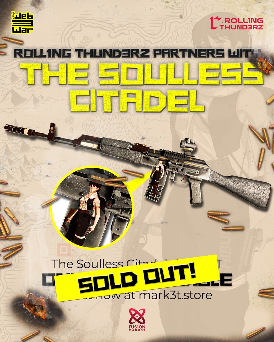 Roll1ng Thund3rz Sells Out Another Skin Collection For Soulless Citadel Partnership 👇 w3w.game/news/press/rol… $FPS #Web3Gaming #NFTs #Web3War