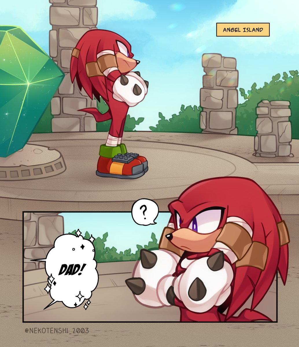 2003Nekotenshi's tweet image. ✨Future guardians✨
#sonicartist #sonicau #KnucklesTheEchidna #knuxouge