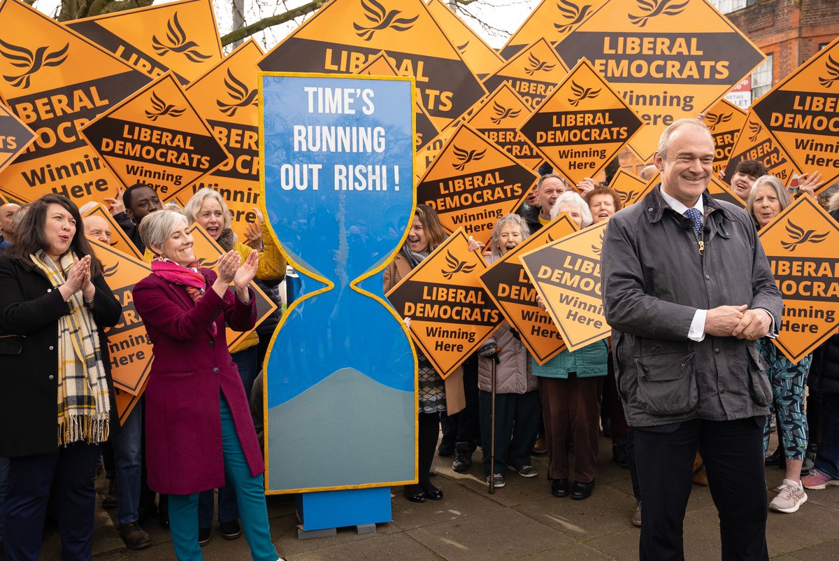 ⌛Time is running out for Rishi Sunak. He may have dodged a General Election,  but 2 May's local elections are coming fast. 

Send him a message - vote for the Liberal Democrats for a fair deal.