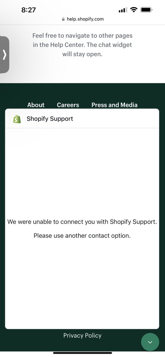 PilarTeaspoon's tweet photo. @ShopifySupport Hi! I still haven’t heard back about my ticket and when I try to connect to the chat it won’t go through. Is there another way I can get help with my store. It’s been almost 3 weeks. Thank you https://t.co/wTbS68QQgY