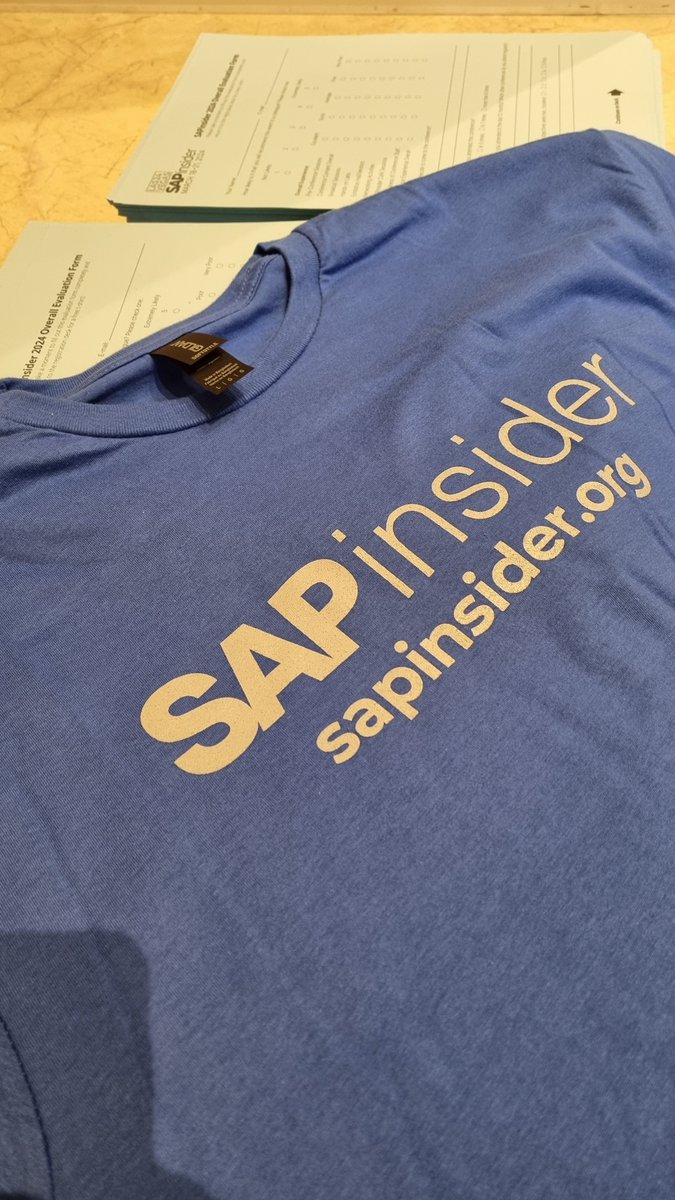 How are you enjoying SAPinsider 2024? Give us your feedback by completing the event evaluation survey. Return to staff at the registration desk and get your SAPinsider T-shirt! #SAPinsider2024 #SAPinsider #SAP #LV2024