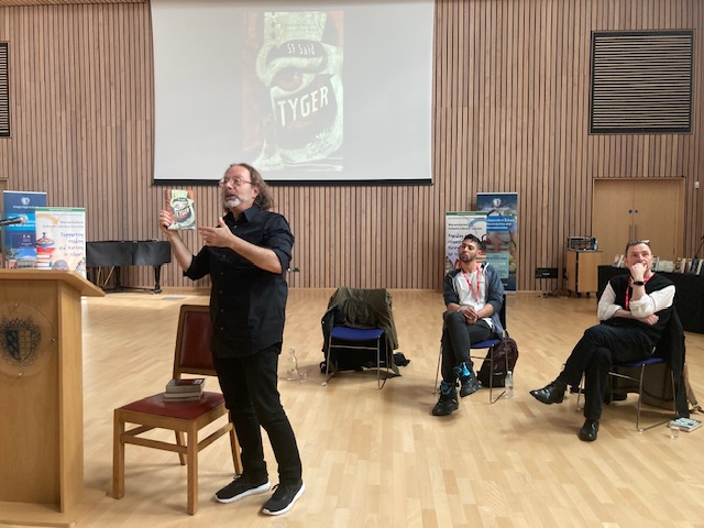 WarwickshireSLS's tweet photo. A most glorious morning spent in the company of @anthony_mcgowan @whatSFSaid @NateLessore &amp; pupils and librarians of @wcc_schools  for the final of our #WSBA2024 Many congratulations to the winner @LilyBaileyUK for 'When I See Blue' #readingforpleasure https://t.co/zD5hYpNnUJ