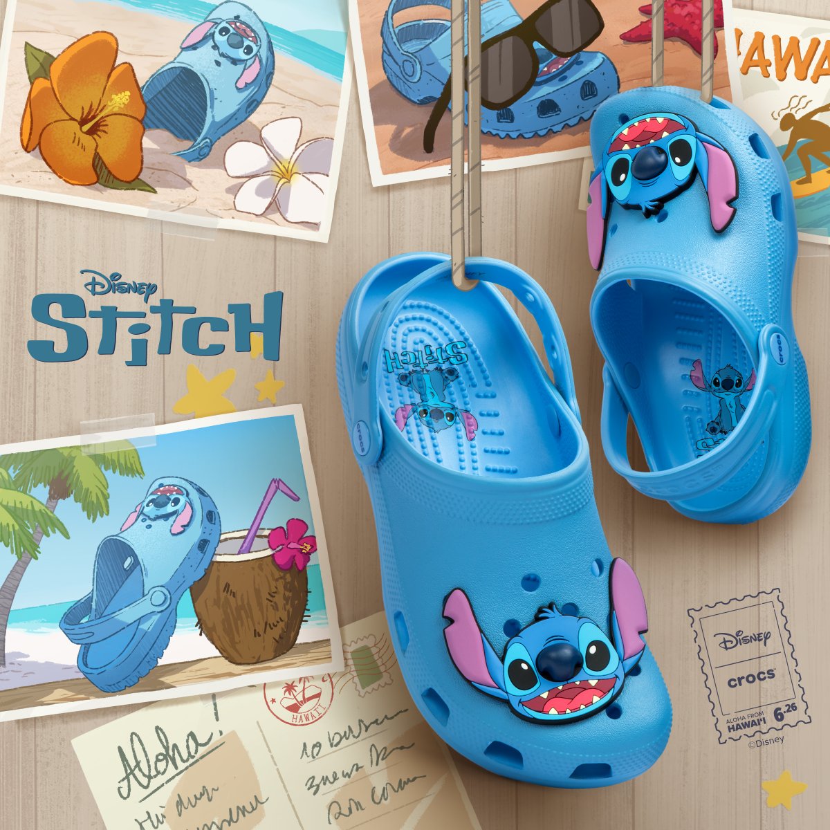 adventure and ‘ohana! shop the limited-edition Disney Stitch Classic Clog, available now at Journeys! 🌺 #crocs #disney #stitch #journeysGRWM