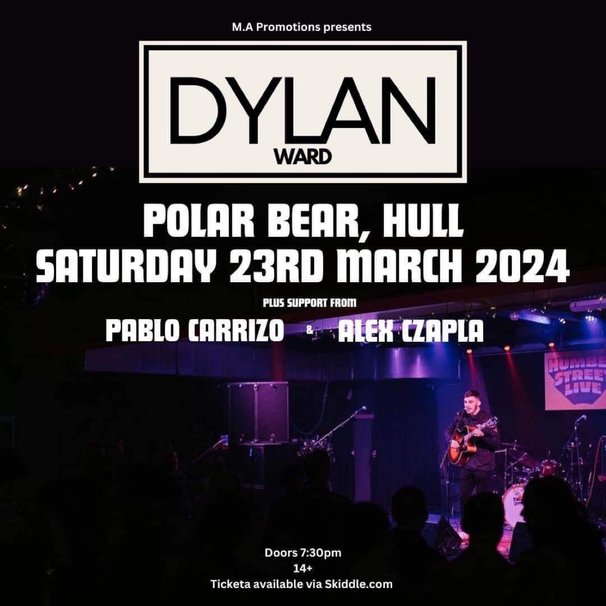 THIS SATURDAY! ✨ DYLAN WARD: EP Launch at @PolarBearRoars on Saturday 23rd March 2024 £7 TICKETS >> bit.ly/3vpcVE3 With support from Pablo Carrizo and Alex Czapla FOLLOWED BY OUR WEEKLY SATURDAY CLUB NIGHT FROM 10:30PM - 2:30AM (FREE ENTRY / 18+) #Hull