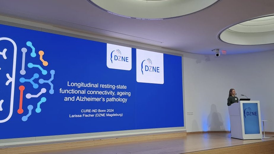 Larissa Fischer (@fislarissa) on Twitter photo Today I presented our findings on functional connectivity in the <a href="/prevent_ad/">StoP-AD Center</a> cohort at the DZNE Bonn. I was very happy to be selected for an ECR talk at the CURE-ND conference. Thanks for the great opportunity and the fantastic organisation!
#CUREND
@DZNE_en Today I presented our findings on functional connectivity in the <a href="/prevent_ad/">StoP-AD Center</a> cohort at the DZNE Bonn. I was very happy to be selected for an ECR talk at the CURE-ND conference. Thanks for the great opportunity and the fantastic organisation!
#CUREND
@DZNE_en