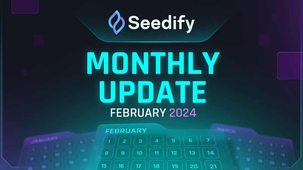 Seedify (@seedifyfund) on Twitter photo February is the shortest month of the year, but we surely made the most out of it 💪
🟣 Expansion of launch categories beyond Web3 gaming to include projects in Infrastructure, AI, BRC, Depin, RaaS, and others
🟣 Announcement of 5 new IDOs: <a href="/ParadiseTycoon/">Paradise Tycoon 🌴</a> <a href="/ChronosWorlds/">ChronosWorlds</a> February is the shortest month of the year, but we surely made the most out of it 💪
🟣 Expansion of launch categories beyond Web3 gaming to include projects in Infrastructure, AI, BRC, Depin, RaaS, and others
🟣 Announcement of 5 new IDOs: <a href="/ParadiseTycoon/">Paradise Tycoon 🌴</a> <a href="/ChronosWorlds/">ChronosWorlds</a>