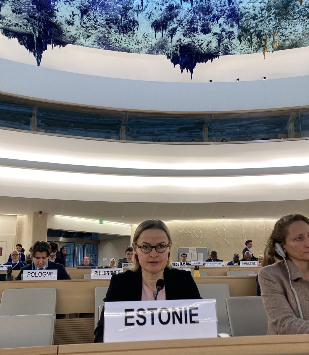At #HRC55 #Estonia condemned the prevailing culture of impunity, repressions and #humanrights violations that have been going on for years in #Russia and #Belarus. Full stmnt👉geneva.mfa.ee/hrc55-gd-20032…