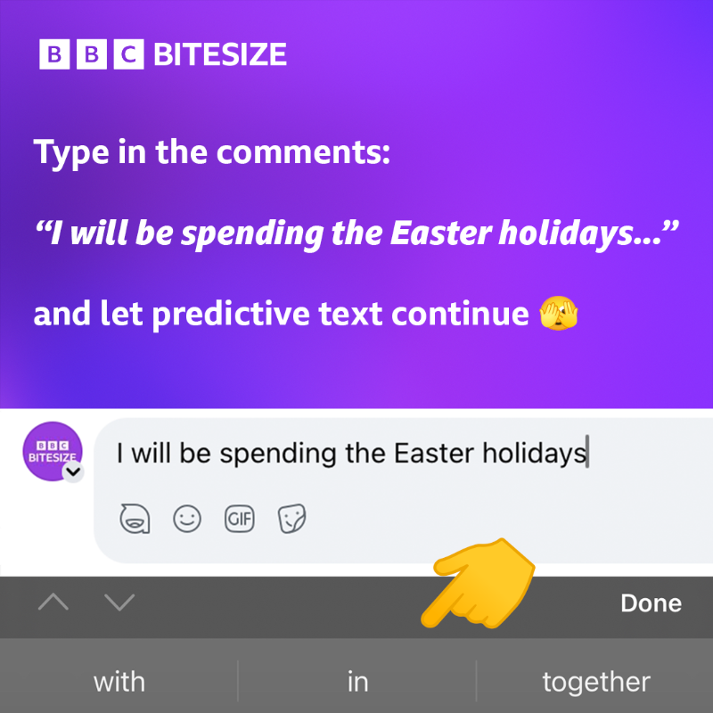 Let predictive text decide your Easter holiday plans 😄 one week to go🐰 #Easter