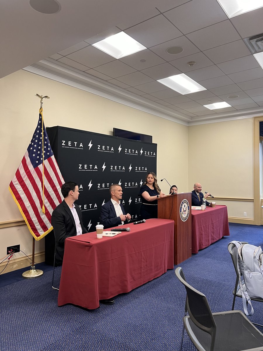 This morning, ZETA hosted a Hill Briefing on the on how the #EV supply chain is transforming American manufacturing. Thank you to everyone who joined us for the conversation, particularly our panelists from @Panasonicna, @BeamForAll, ioneer, @LucidMotors, and @Rivian.