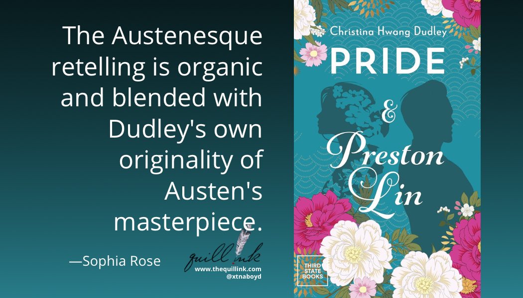 Check out what guest reviewer Sophia Rose has to say about Christina Hwang Dudley’s new release PRIDE AND PRESTON LIN, her modern-day AsianAmerican riff on PRIDE AND PREJUDICE. Published by ThirdStateBooks. #JaneAusten <a href="/CNDudley/">Christina Dudley</a> 

thequillink.com/post/guest-rev…