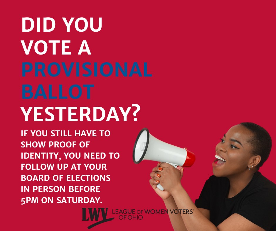 Did you vote on a provisional ballot yesterday? If you didn't have the correct photo ID with you, you must follow up in person at your board of elections with the right ID by this 5pm Saturday, March 23.