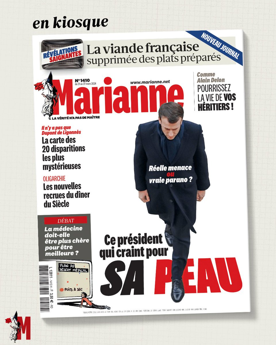MarianneleMag's tweet photo. 🟥 Plus de combats, plus de débats, plus de révélations... "Marianne" fait peau neuve ! Un journal mieux hiérarchisé et concentré sur l’essentiel stratégique pour saisir pleinement les enjeux d’un monde de plus en plus difficile à comprendre.
En kiosque dès demain 👇 https://t.co/VTlPJ2st1q
