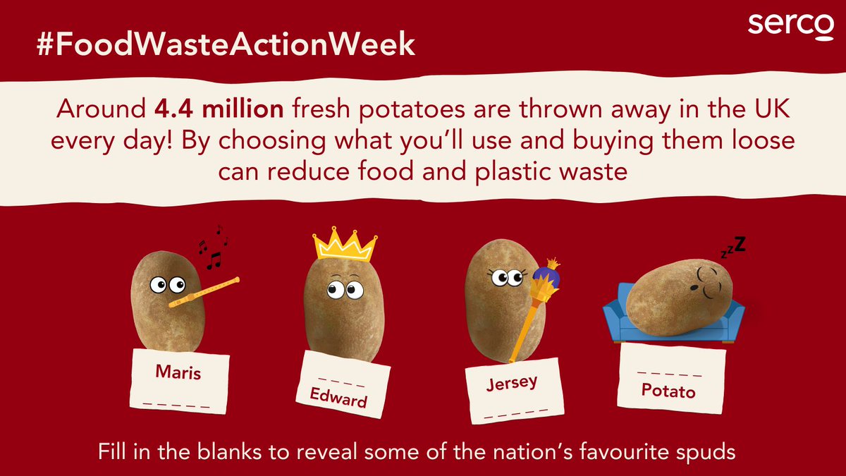 One potato, two potato… do you need more? For #FoodWasteActionWeek we’re encouraging you to choose what you’ll use & buy loose. This one simple change can help us all reduce both food & plastic waste –all whilst giving you more freedom to choose the right food for you @LFHW_UK